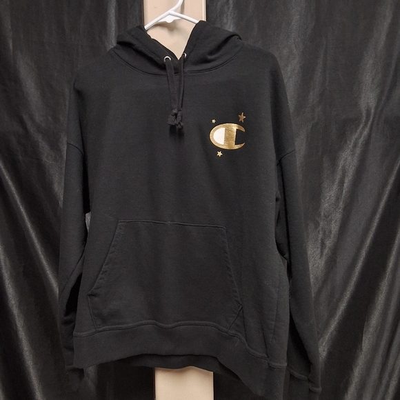 Champion Black Hoodie with Gold Logo - Picture 1 of 11